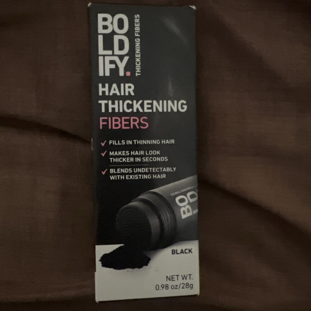Boldify Hair Fibers (28G) - Fill In Thinning And Fine Hair NEW- Black